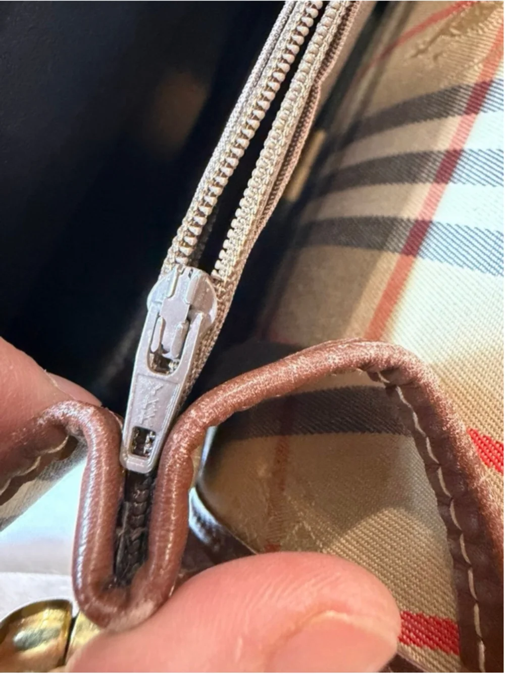 Burberry Nova Check Mini Shoulder Bag Canvas Leather Vintage Y2K - Picture 12 of 14